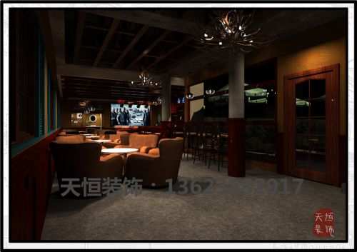 洛陽市西苑公園西元酒吧開工了，天恒裝飾設(shè)計(jì)施工中