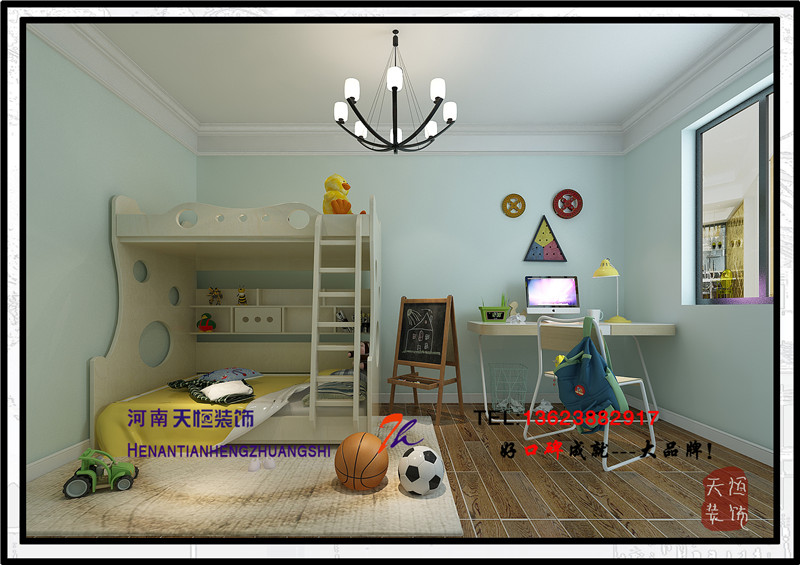 洛陽(yáng)裝修案例大曌國(guó)際2號(hào)樓03戶(hù)型美式風(fēng)格