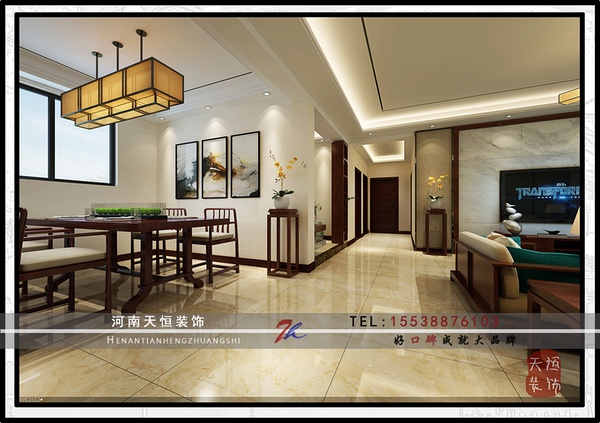 洛陽裝飾公司建業(yè)桂園中式設(shè)計(jì)欣賞