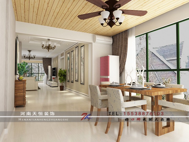 洛陽(yáng)裝飾公司哪家好之中式風(fēng)格三居室餐廳裝修效果圖